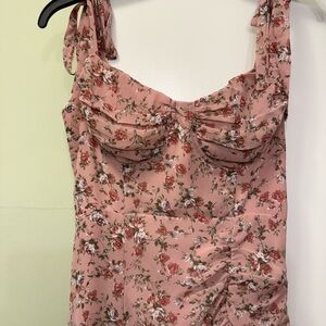 Astr Mauve Multi Floral Midi Dress